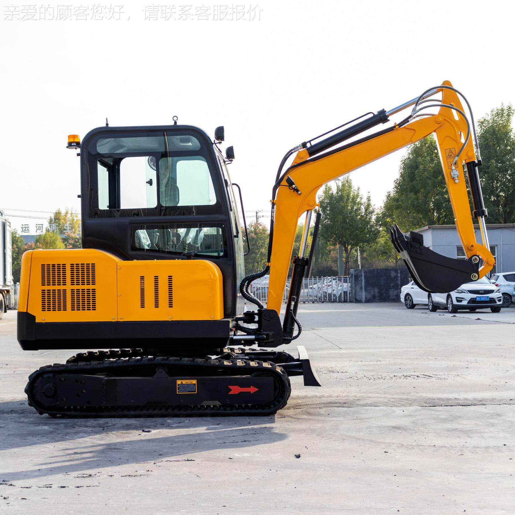 贸专攻HT-30挖小型用挖机 市政园林绿外化管道开挖 驾驶室履带家