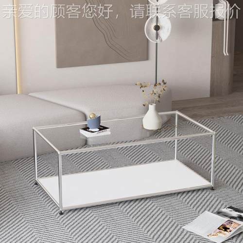 中古 sm模块柜边同系列不20220923锈钢茶几钢化玻形璃简约客厅长