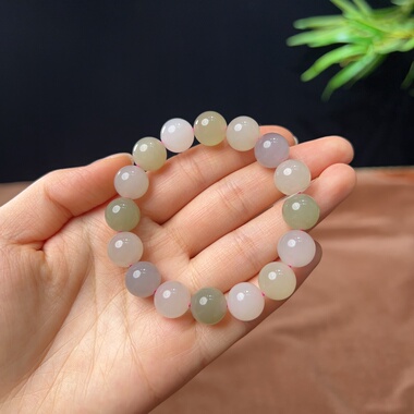 和田玉精品野牛沟多宝手串12mm