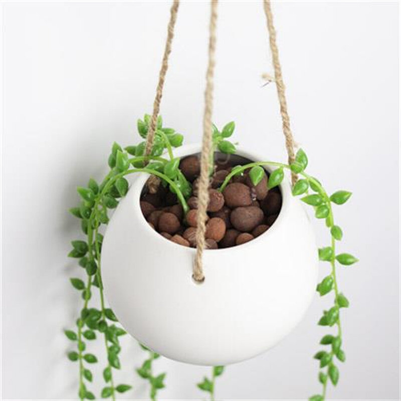 多肉植物吊兰花盆 垂吊陶瓷花盆壁挂盆悬挂吊盆挂盆垂吊创意盆