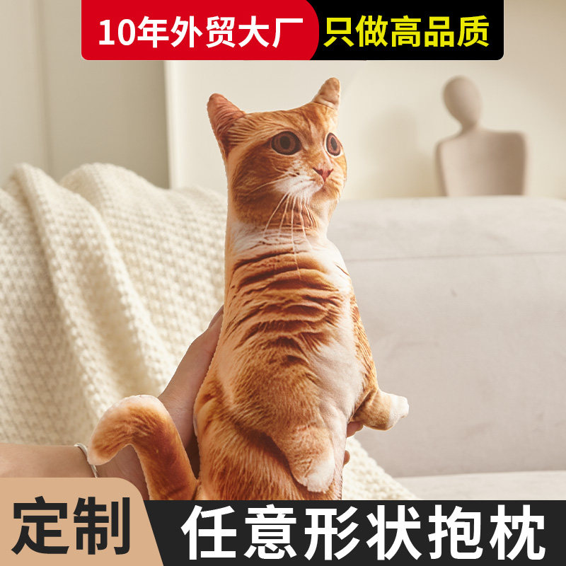 丑猫抱枕定制印照片定做异形玩偶宠物枕头猫狗仿真礼物靠枕靠垫子