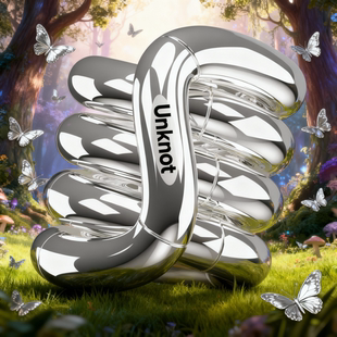 汤狗Unknot电镀金属扭扭乐百变ADHD解压玩具正版专注力训练新款女