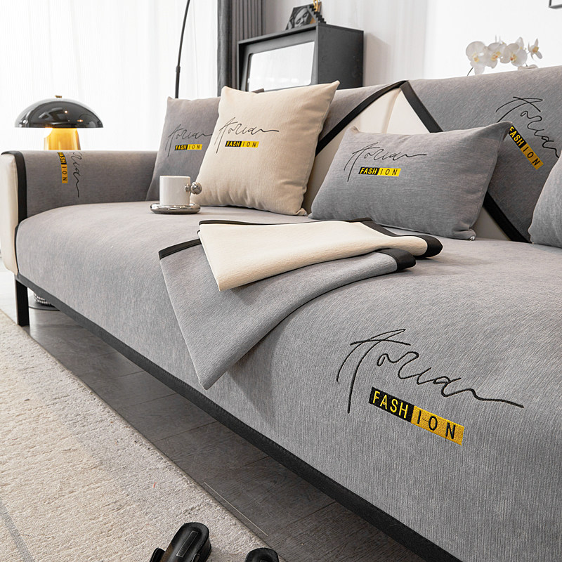 高级感皮沙发垫四季通用2025新款固定防滑直排冬季坐垫子盖布套罩