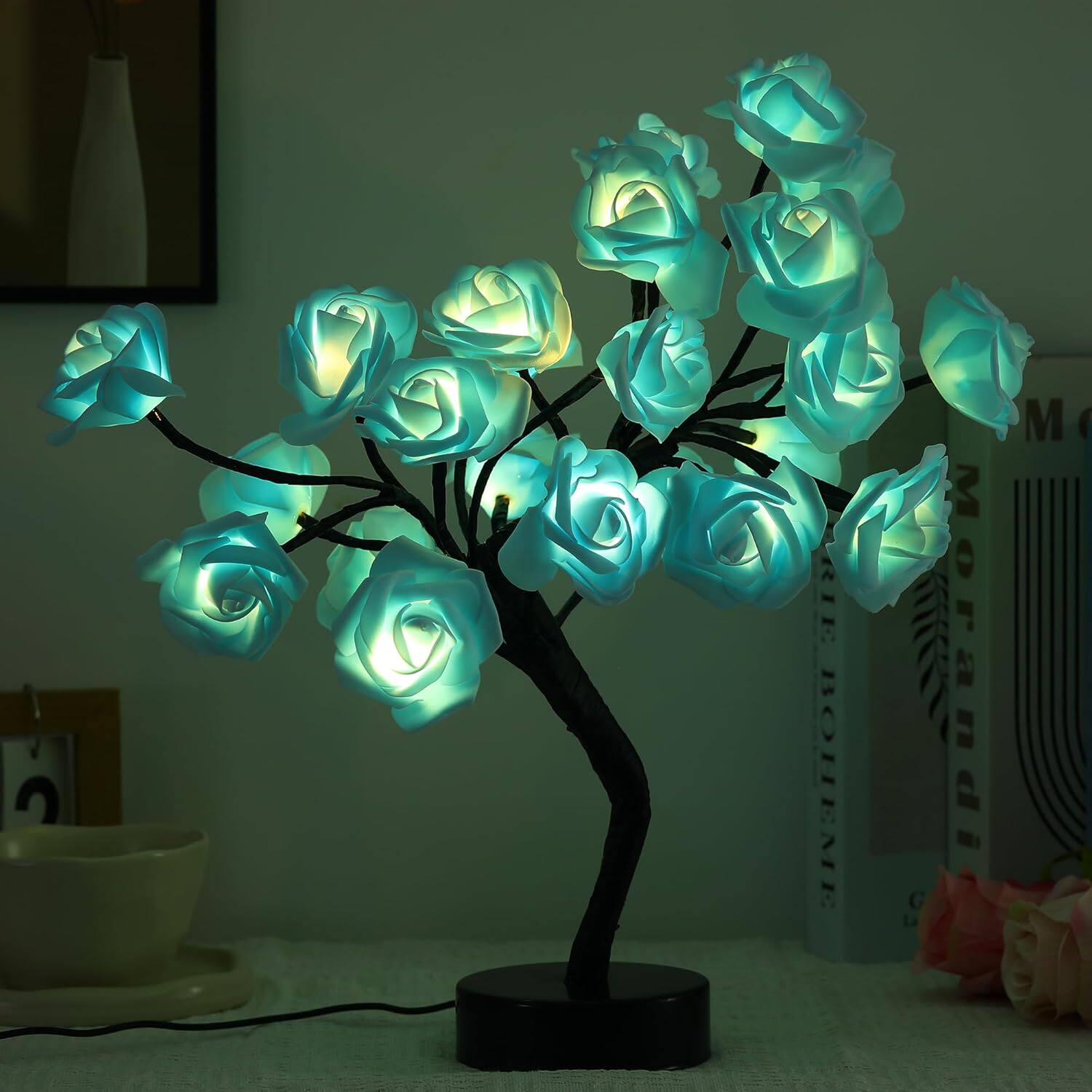LED玫瑰花树灯USB氛围灯