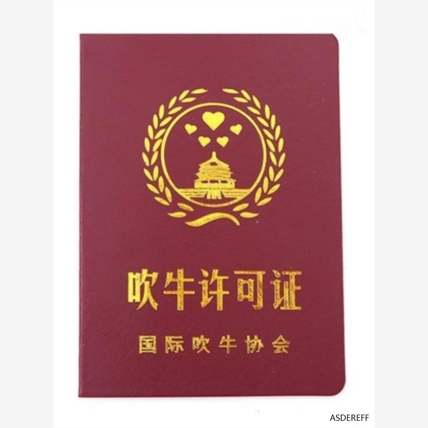 吹牛许可证搞笑证书整蛊玩具恶搞整蛊恶搞礼物直播间场景道具留人