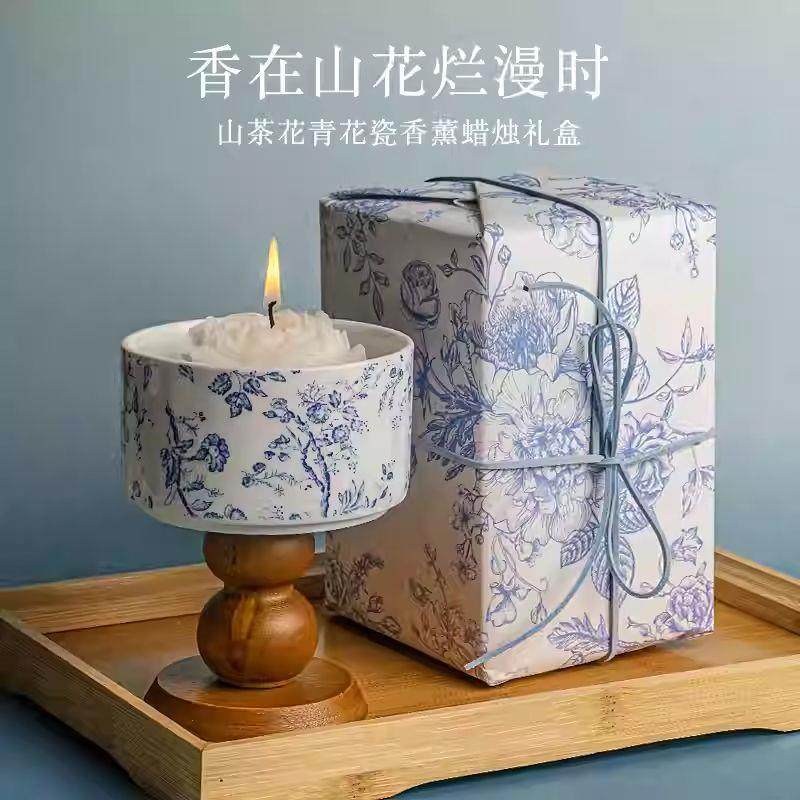 山茶花香薰蜡烛礼盒套装家用卧室内持久高级送女生日伴手新年礼物,家居饰品,香薰蜡烛,淘宝优惠券,粉丝福利购,淘宝优惠卷