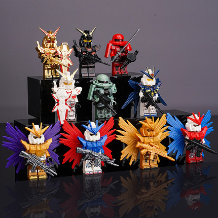 高达小颗粒积木人仔机动战士益智拼装玩具超可动男孩创意摆件礼物