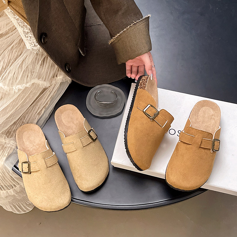 百搭勃肯鞋男女同款2025新款复古厚底水松底凉拖包头情侣一字拖鞋,女鞋,一字拖,淘宝优惠券,粉丝福利购,淘宝优惠卷