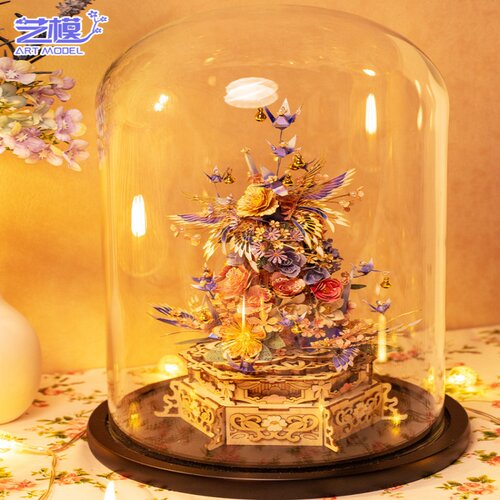 艺模醉花间3D立体拼图金属拼装模型手工diy玩具八音盒 送女友礼物