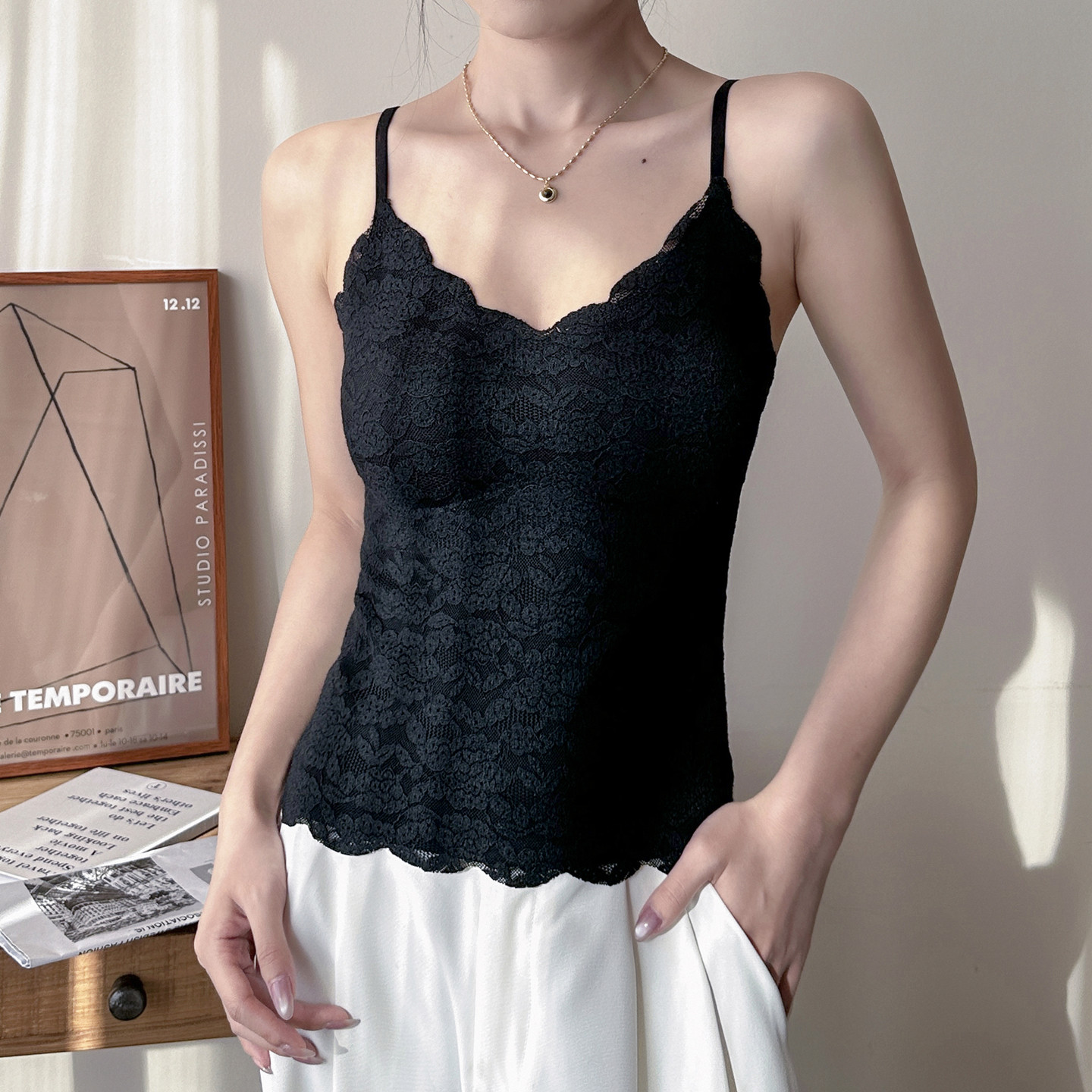 带胸垫毛呢保暖背心女士2025新款秋冬吊带内衣打底衫上衣修身内搭,女士内衣/男士内衣/家居服,保暖背心,淘宝优惠券,粉丝福利购,淘宝优惠卷