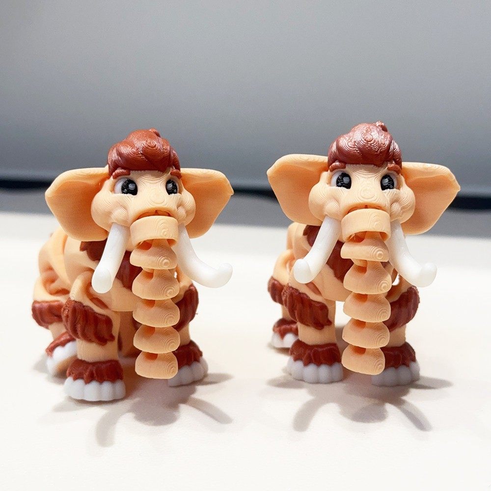 3D打印可爱呆萌猛犸象模型塑料玩具摆件桌面装饰雕塑摆件节日礼物,玩具/童车/益智/积木/模型,创意/整蛊玩具,淘宝优惠券,粉丝福利购,淘宝优惠卷
