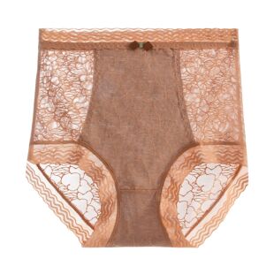 蕾丝塑身收腹裤 女士三角裤 高腰塑形亲肤透气无痕薄款 花初锦遇内裤