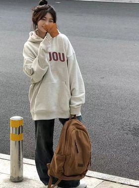 2025春秋新款卫衣女薄款外套连帽上衣长袖显瘦学生小众外穿潮