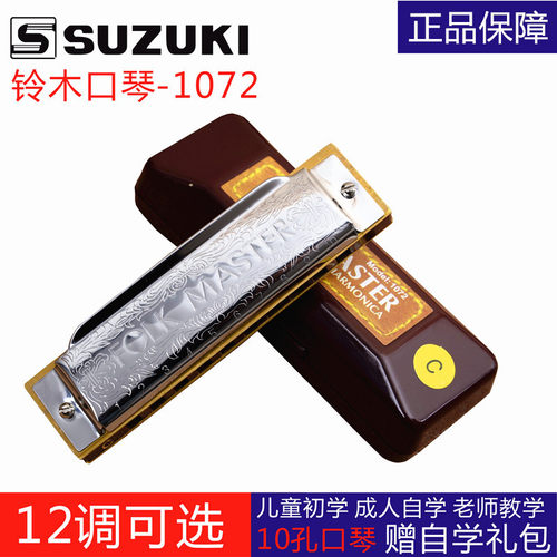 铃木鲁斯口琴10孔蓝调十孔口琴