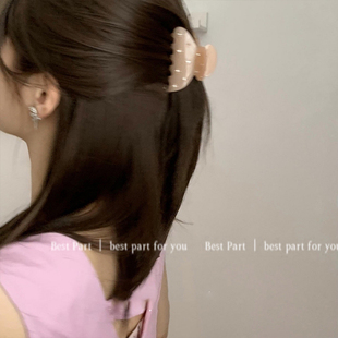 宅女同款小闪钻冰淇淋色可爱少女发夹质感小巧精致抓夹鲨鱼夹发饰