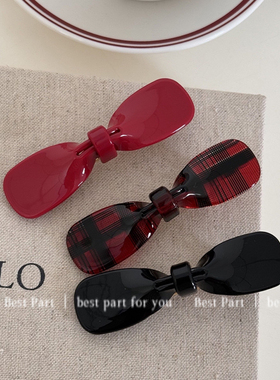 醋酸材质个性小众蝴蝶结鸭嘴夹刘海夹边夹 ins风发卡碎发夹子女