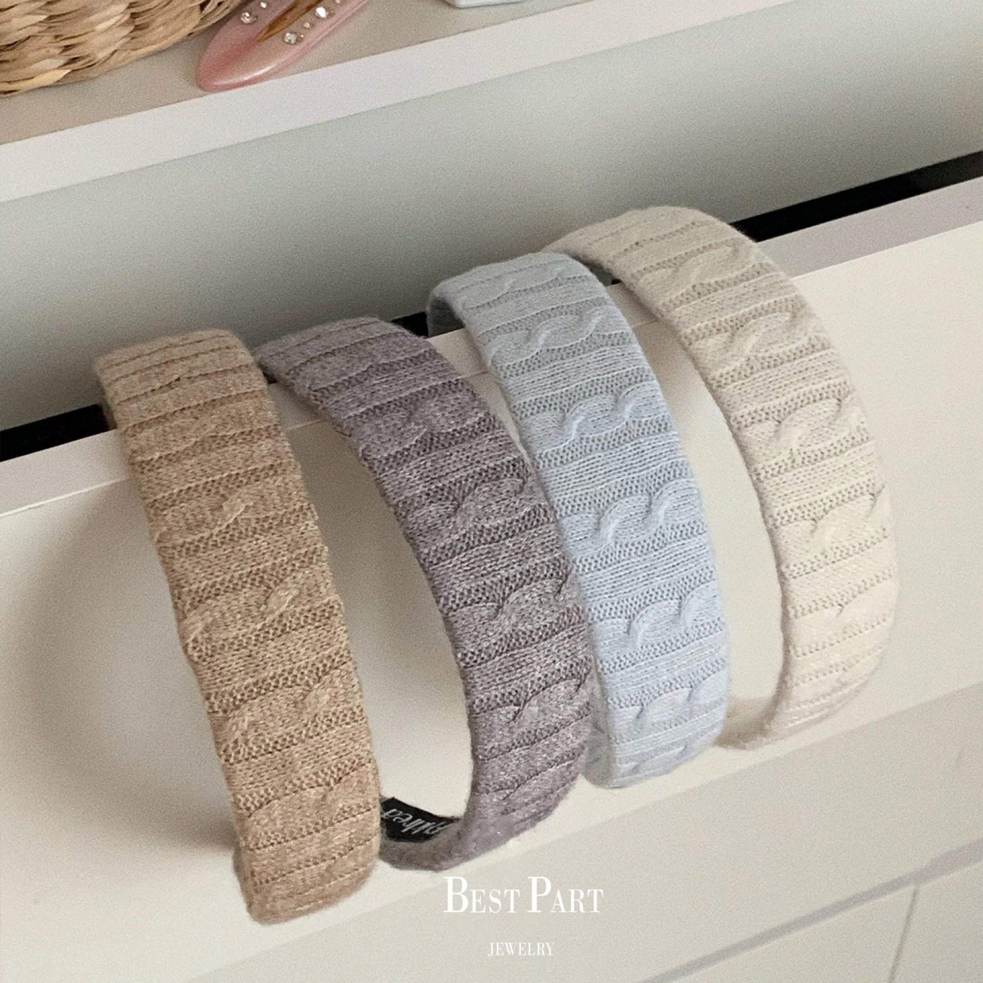 春季复古麻花纹路纯色毛线发箍高级感甜美宽边高颅顶头箍头饰新款