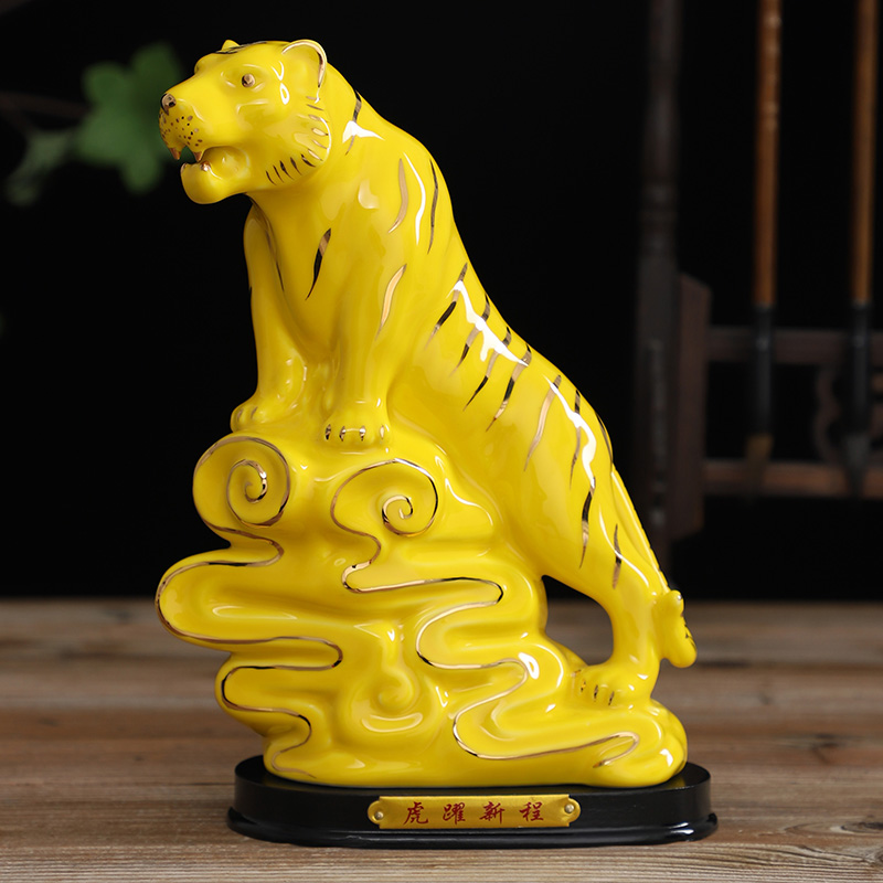 陶瓷十二生肖虎摆件招财风水虎