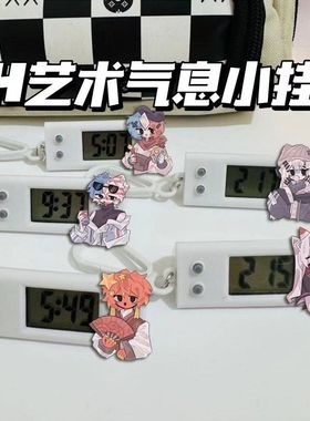 CH国拟小挂表瓷美俄英法国拟考试专用静音电子表书包挂饰学生礼物