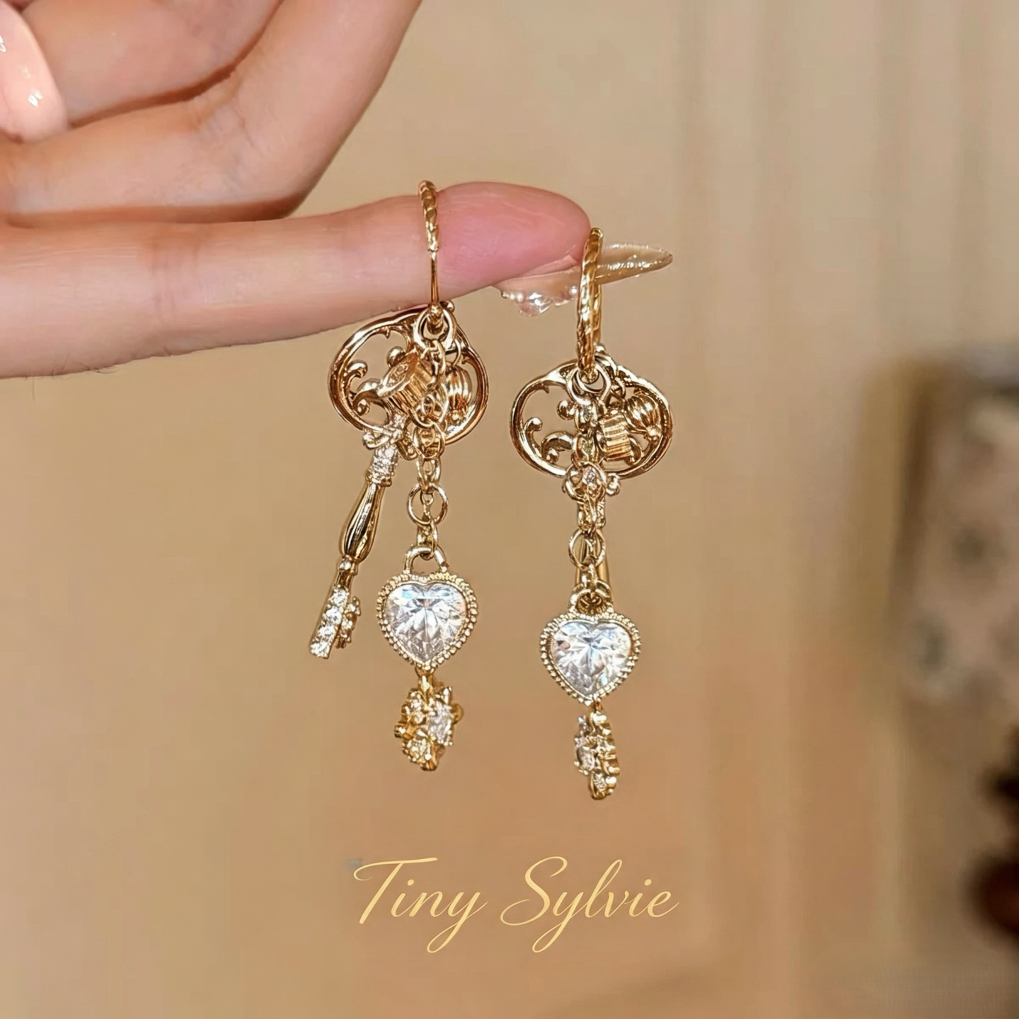 TinySylvie复古流苏螺丝耳夹