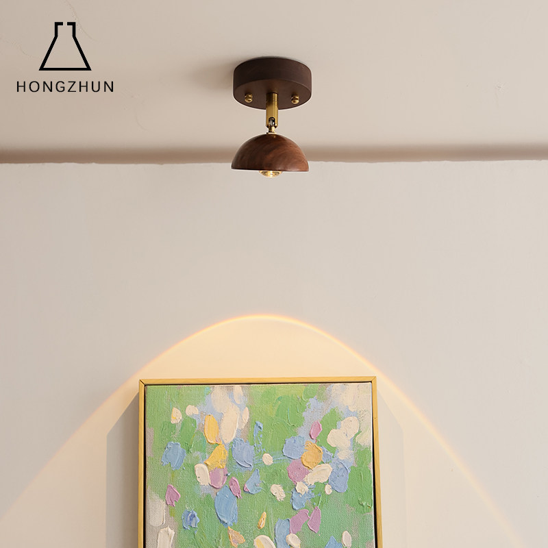 北美黑胡桃木氛围射灯小山丘日式客厅玄关挂画商铺调节落日夕阳灯,家装灯饰光源,氛围灯,淘宝优惠券,粉丝福利购,淘宝优惠卷