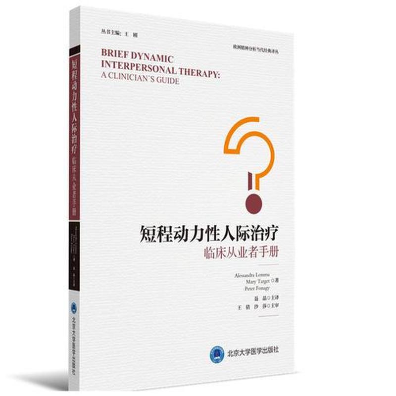 【正版新书】短程动力性人际治疗——临床从业者手册聂晶北京大学医学出版社有限公司-封面