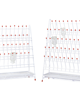 实验室器皿沥水架32/48/55位 烧杯架 量杯滴水架锥形瓶三角烧瓶架 量筒架 试剂瓶架 晾干架