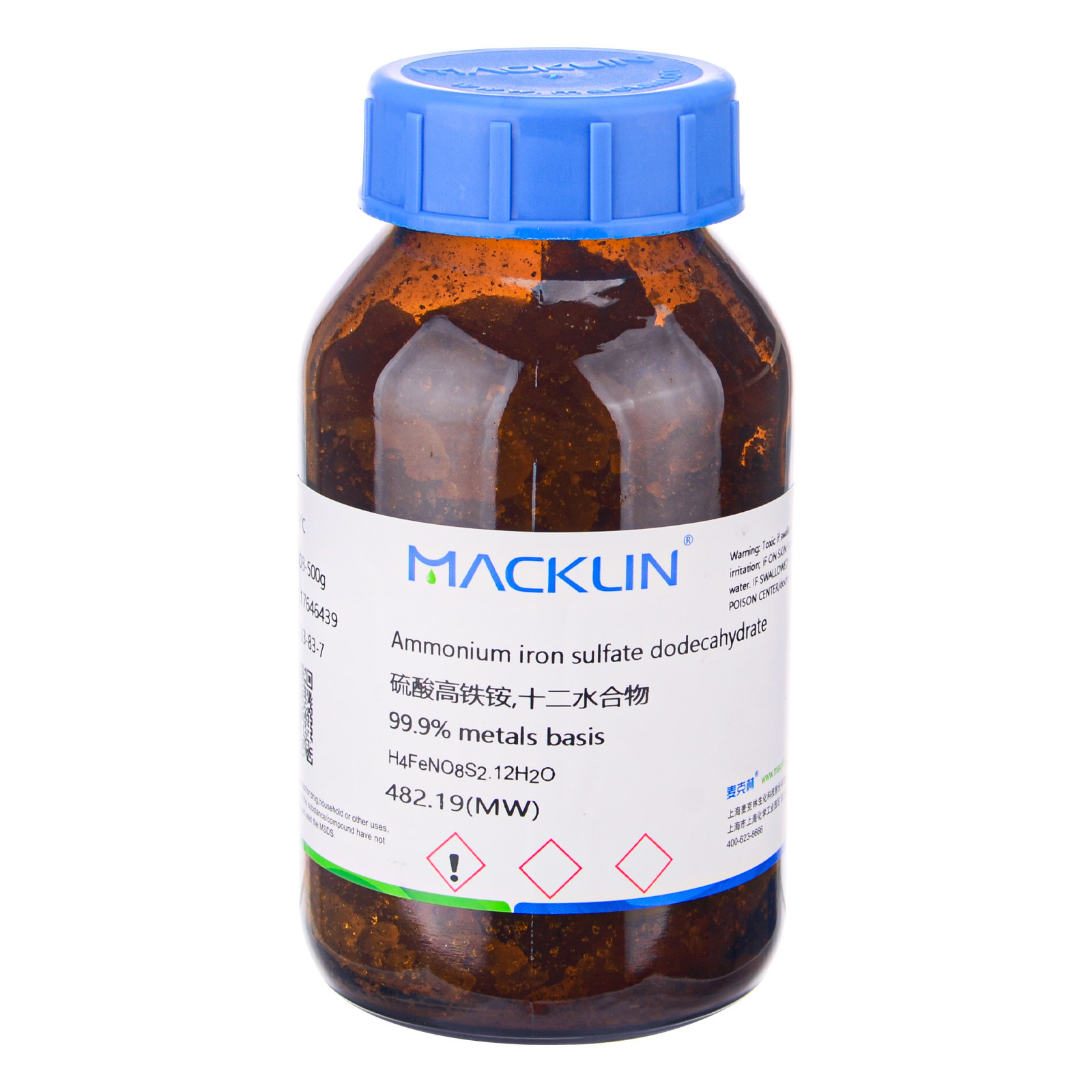 99.9%硫酸高铁铵十二水合物500g Macklin实验化学试剂 7783-83-7