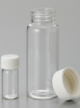 高硼硅玻璃样品瓶10ml/15ml/20ml/25ml/30ml/50m亚速旺进口ASONE透明螺口含内垫样品瓶100只/盒50只/盒含票