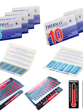 测温纸英国Thermax进口八格/十格/五格/六格不可逆测温贴纸示温贴TMC热敏试纸温度试纸实验室温度测试纸
