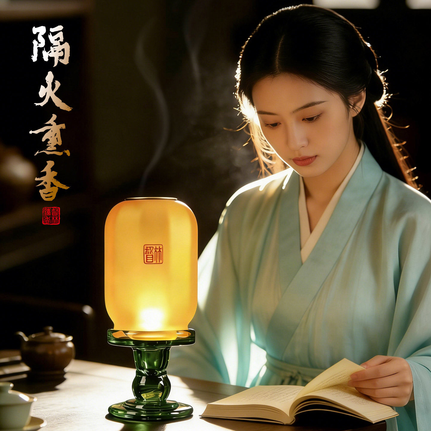 中式宫灯熏香炉蜡烛香薰灯套装图片