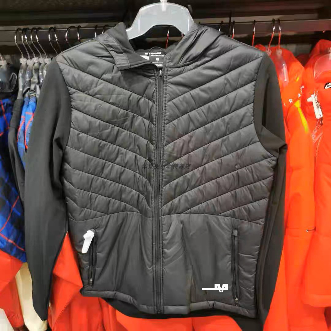 田径运动体育生马甲秋冬款连帽防风棉夹克训练服