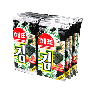 韩式海牌海苔片原味番茄味袋装寿司包饭拌饭即食烤紫菜片休闲零食