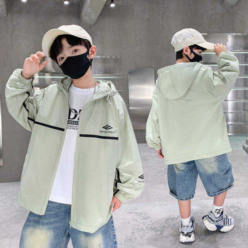 男童防晒衣外套防晒服遮阳轻薄夏季空调衫中大童防紫外线外搭上衣