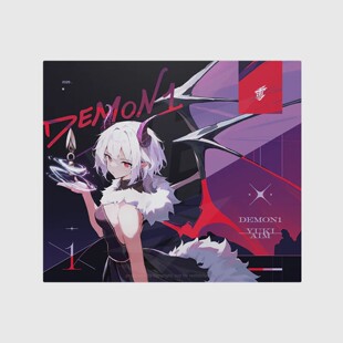 Yuki Aim x Demon1大魔王二次元钢化玻璃滑鼠垫电竞游戏FPS专用大