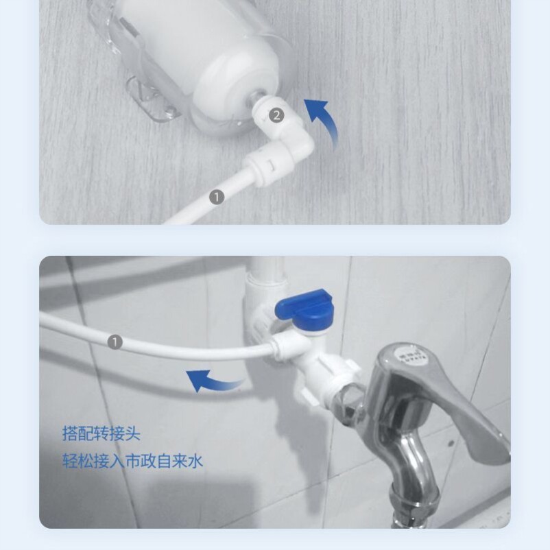 家用前置过滤器桶装水自来水井水水龙头连接净水器滤芯专用