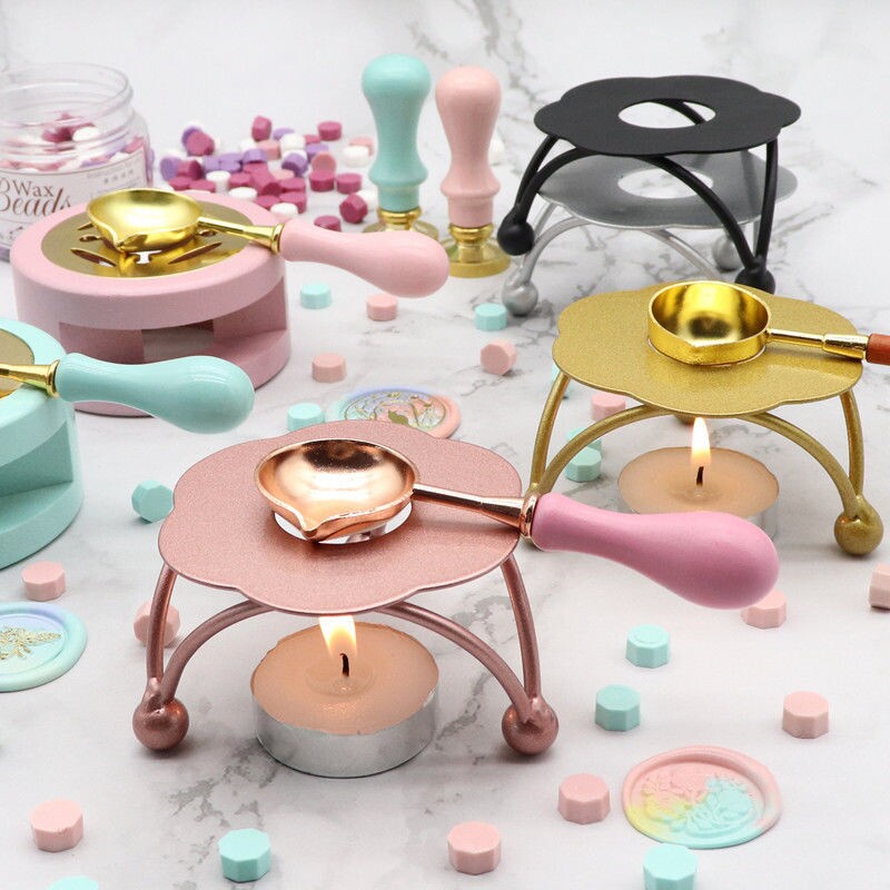 欧式金属火漆印章熔炉可爱鸟笼炉子鼎式火漆熔炉花形铁艺烛台勺子