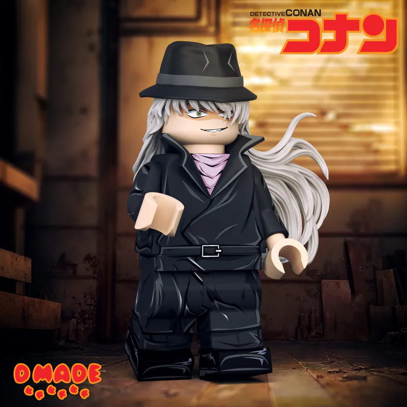 【代购】 D made《名侦探柯南》琴酒Gin主题第三方乐高小人仔