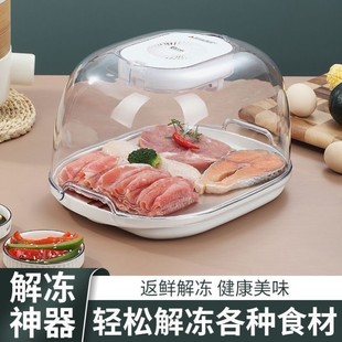 解冻神器家用德国恒温多功能保鲜快速厨房解冻机紫外线杀菌沥水篮