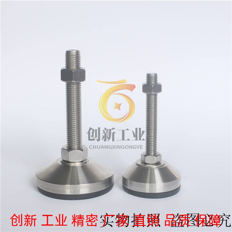 WAD16-D80-M12/M14/M16/M20-L100/L150不锈钢带橡胶垫脚杯微调型