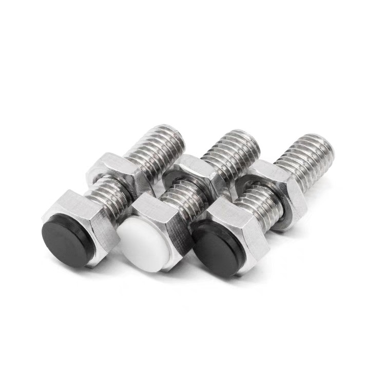 TDB86-M6-L20/76-4/5/8/10/12聚氨酯六角头带挡块螺栓调节型15-70