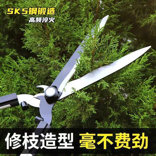 园艺剪刀草坪剪SK5省力篱笆剪伸缩长柄园林果树高枝绿篱剪修枝剪
