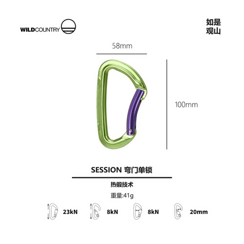 WILDCOUNTRY直门快挂锁D型锁