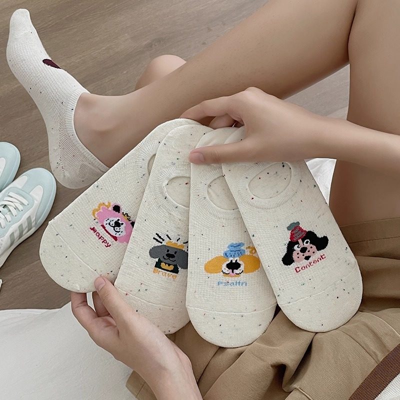 点子纱船袜女夏薄款棉袜吸汗防臭短袜2025新款防滑不掉跟隐形袜子,女士内衣/男士内衣/家居服,短袜,淘宝优惠券,粉丝福利购,淘宝优惠卷