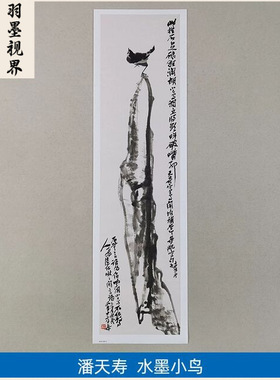 11潘天寿水墨小鸟大写意花鸟画国