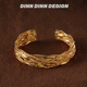 DINN DESIGN度假系列纯手工金属编织手镯度假风百搭小众时尚