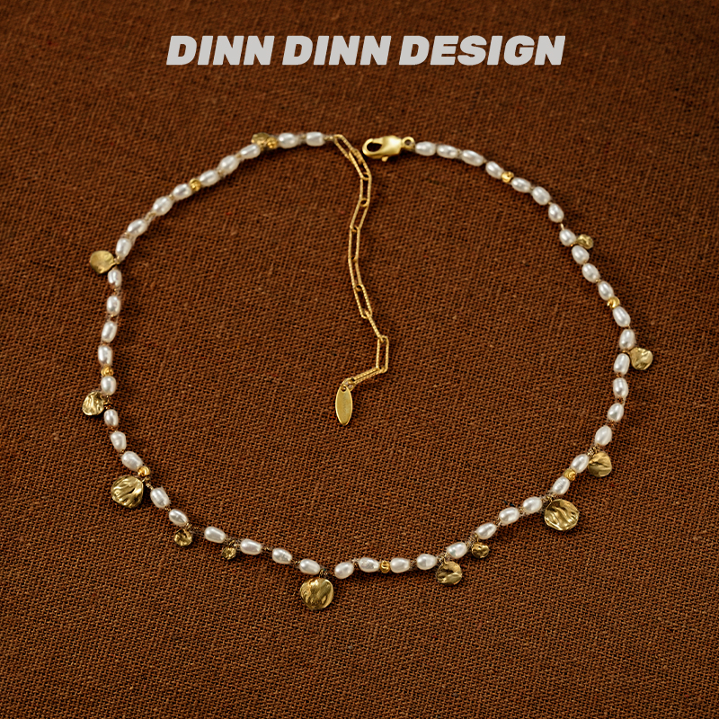 DINN DINN DESIGN小珍珠串珠项链个性高级感ins复古百搭小众轻奢