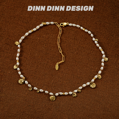 DINN DINN DESIGN小珍珠串珠项链个性高级感ins复古百搭小众轻奢