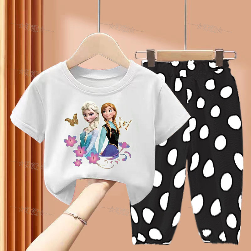 男童夏装套装2023童装帅气宝宝短袖两件套中小童夏季女孩韩版潮衣