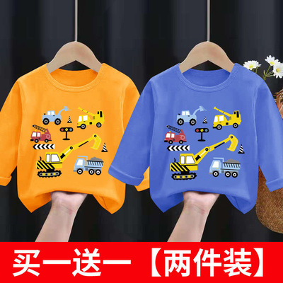 T恤秋季卡通纯棉儿童打底衫